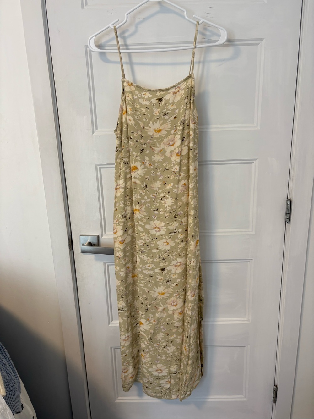 American Eagle Outfitters Sage Green Floral Slip Maxi Dress
